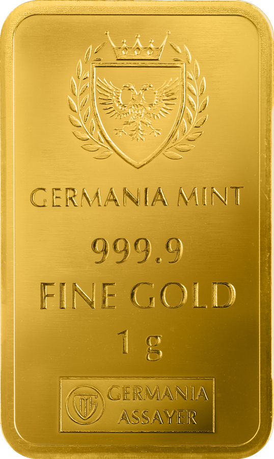 1g Goldbarren American Independence Germania Mint 999.9 Feingold