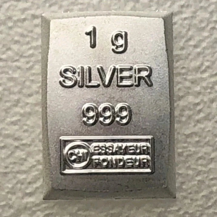 1g Silber Barren - 1 Gramm Feinsilber Valcambi 999 Feinsilber Silver Barren