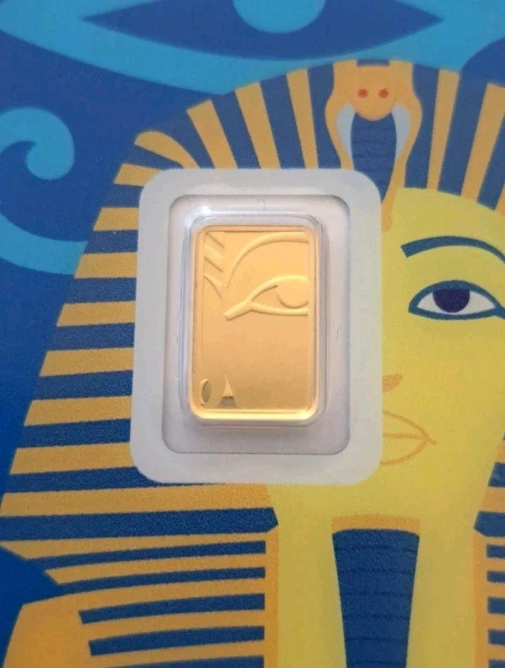 PAMP Tutankhamun 1g Gold Barren Tutanchamun Das Auge des Horus 999.9 Proof