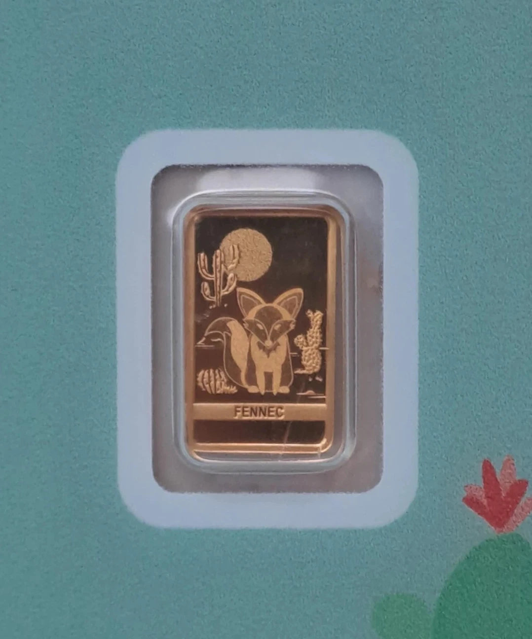 PAMP Fennec 1g Goldbarren 999.9 Proof 1 Gramm Feingold Wüstenfuchs RARE