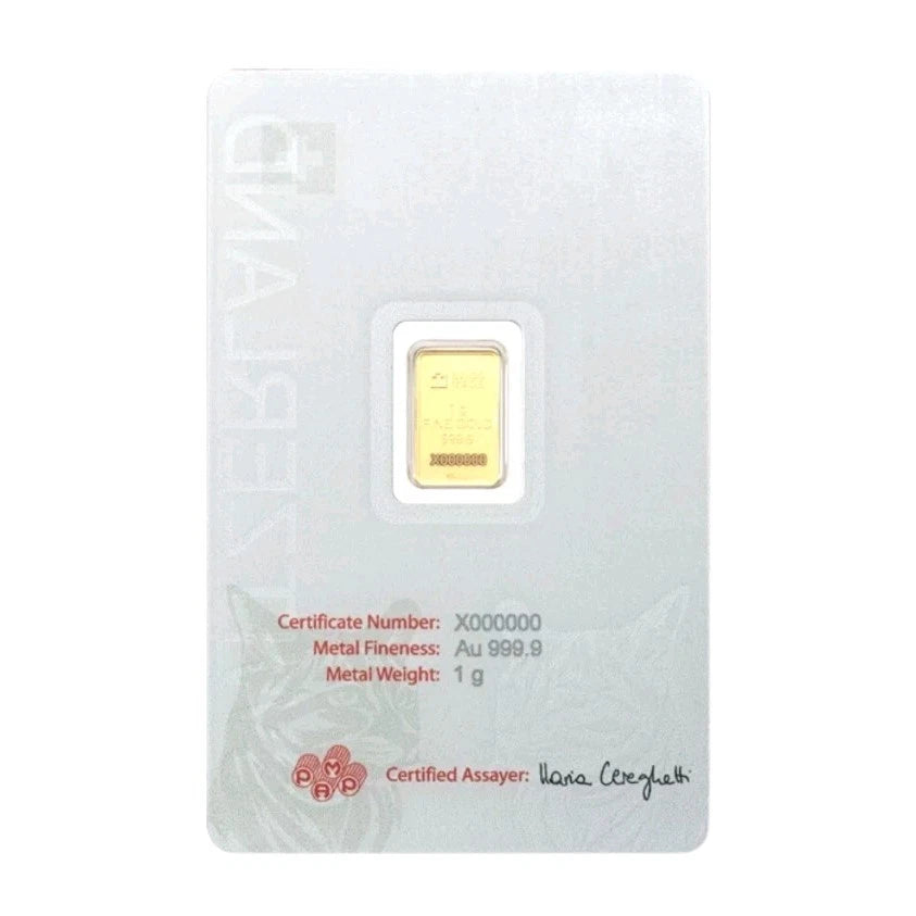 1g Goldbarren PAMP Wild Cat 999.9 Feingold Wildkatze