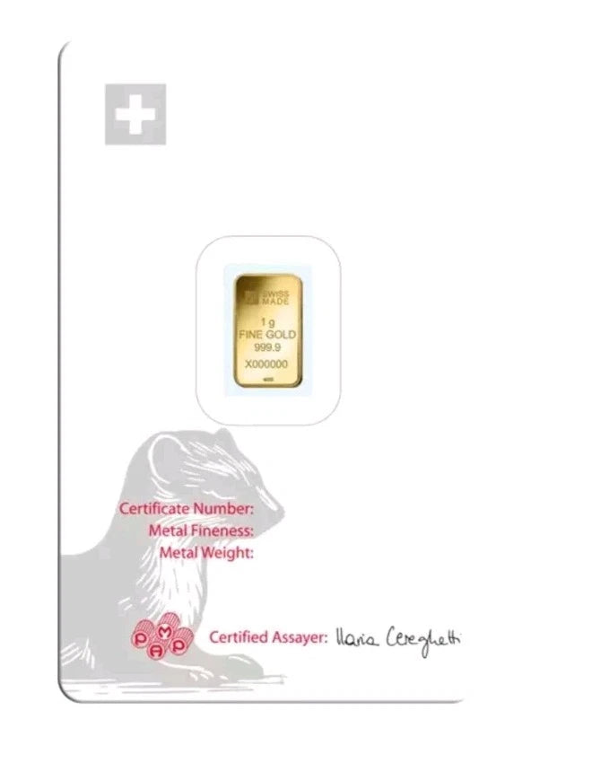 NEW 1g Goldbarren PAMP Hermelin 2026 999.9 Feingold Ermine NEU RARE