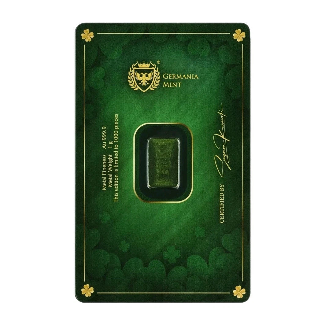 1g Goldbarren St. Patrick's Day Germania Mint 1 Gramm Feingold 2026