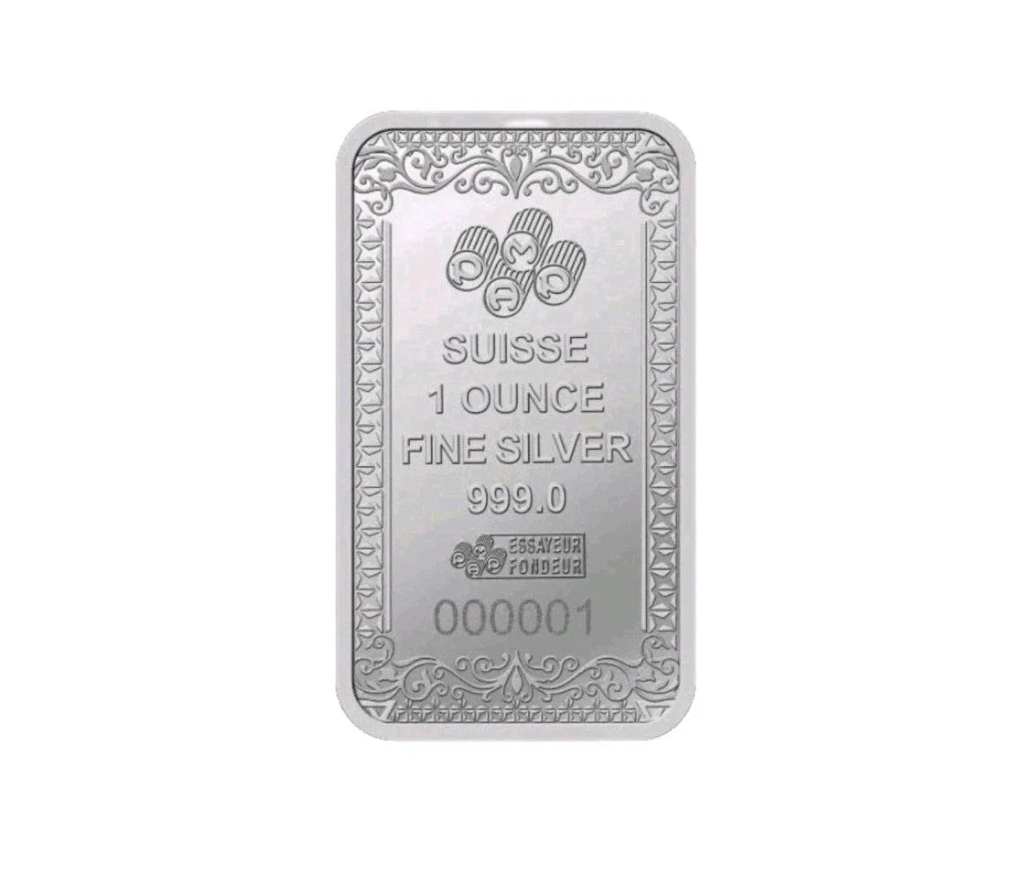 PAMP Silberbarren Moses & Batya 1 Oz Silber 9999 im original Blister 999 Silver