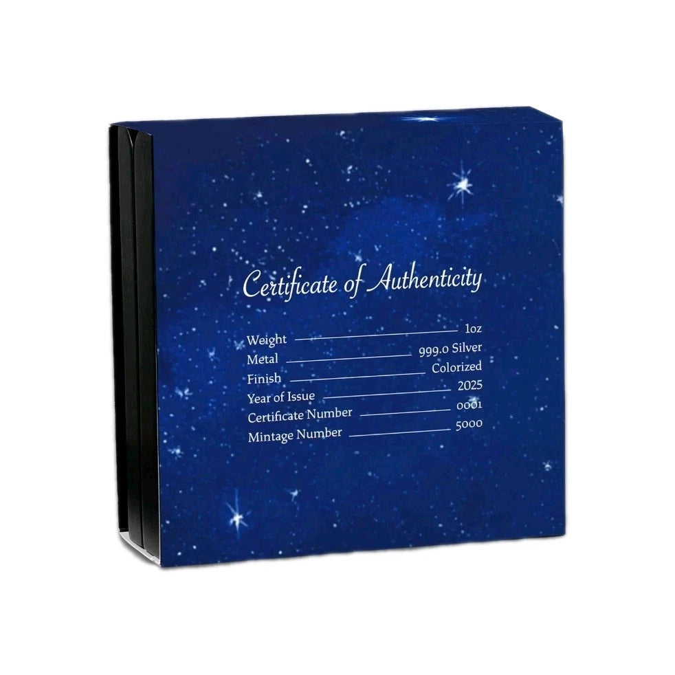 1oz Silberbarren PAMP 2025 Christmas Weihnachten 999 Color Farbe