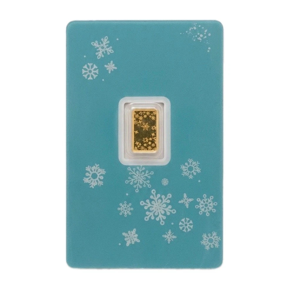 1g Goldbarren PAMP Snowflake Schneeflocken 999.9 Feingold RARE