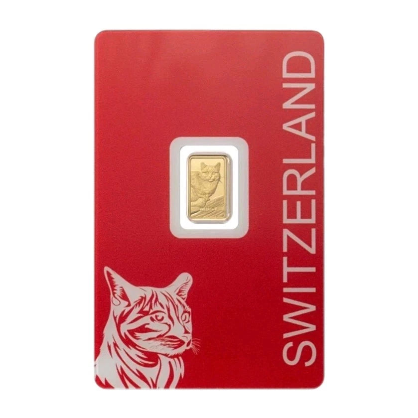 1g Goldbarren PAMP Wild Cat 999.9 Feingold Wildkatze