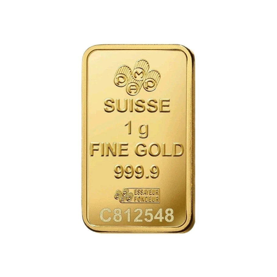 1g Gold Barren PAMP Rose 999.9 Feingold 1 Gramm PAMP Suisse Schweiz