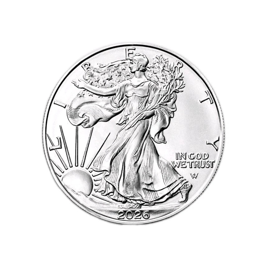 1oz Silbermünze 1$ American Silver Eagle 2026 999 Silber Liberty + gratis Kapsel